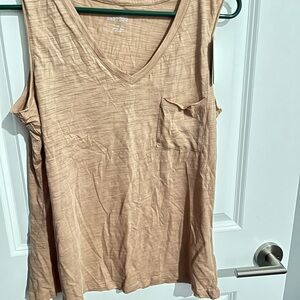 Women's Tan Sleeveless Muscle Tee NWT